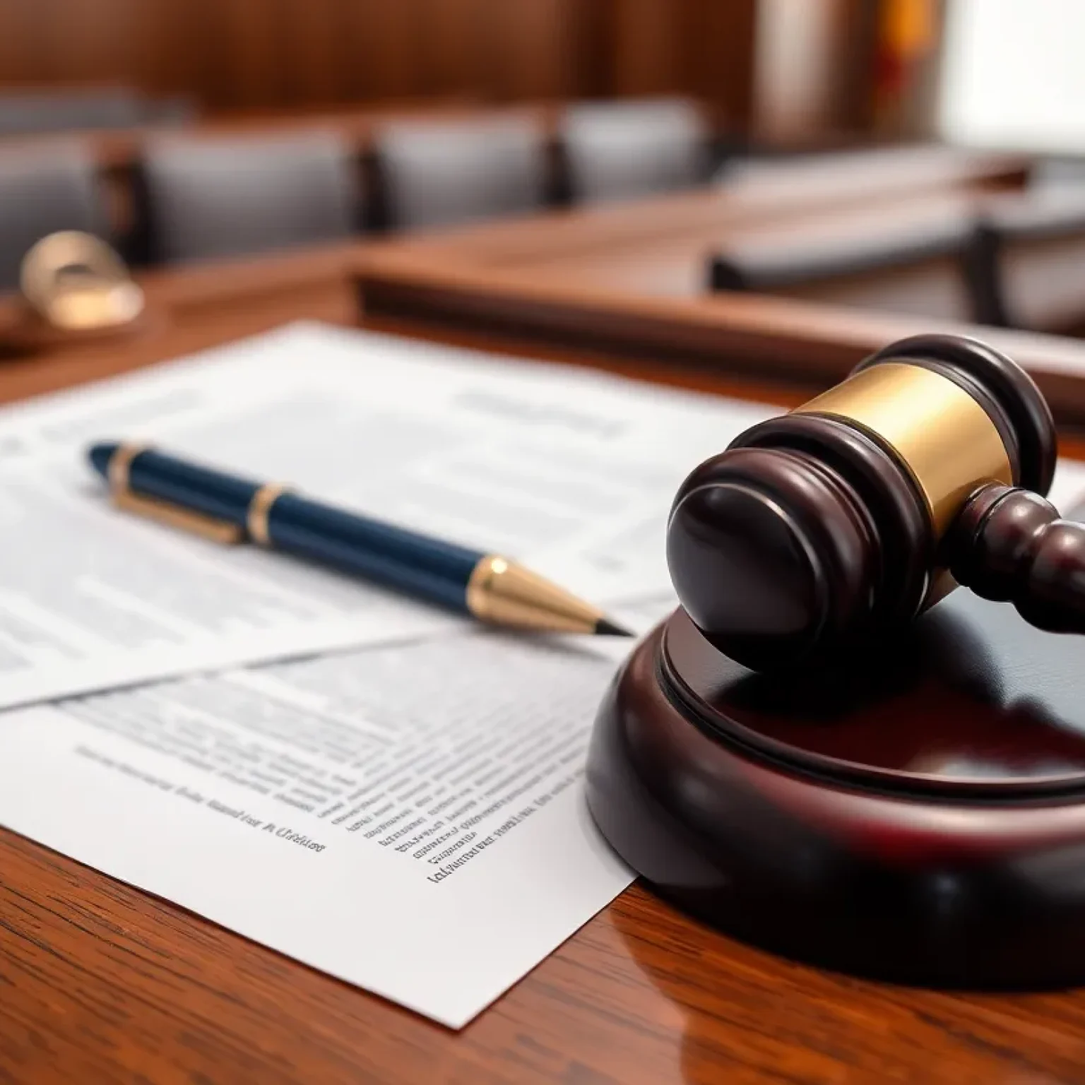 Courtroom scene reflecting justice and political accountability