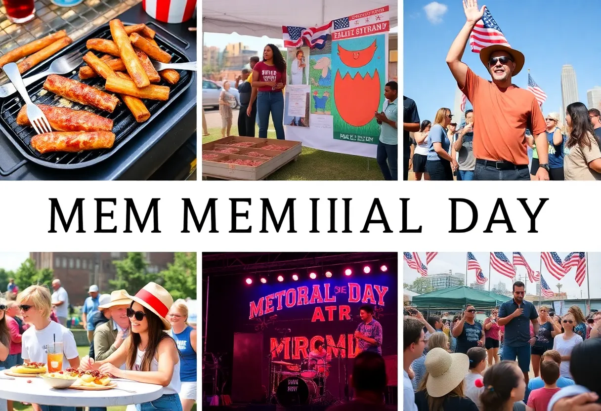 Festivities in Detroit for Memorial Day weekend, featuring BBQ and art fair