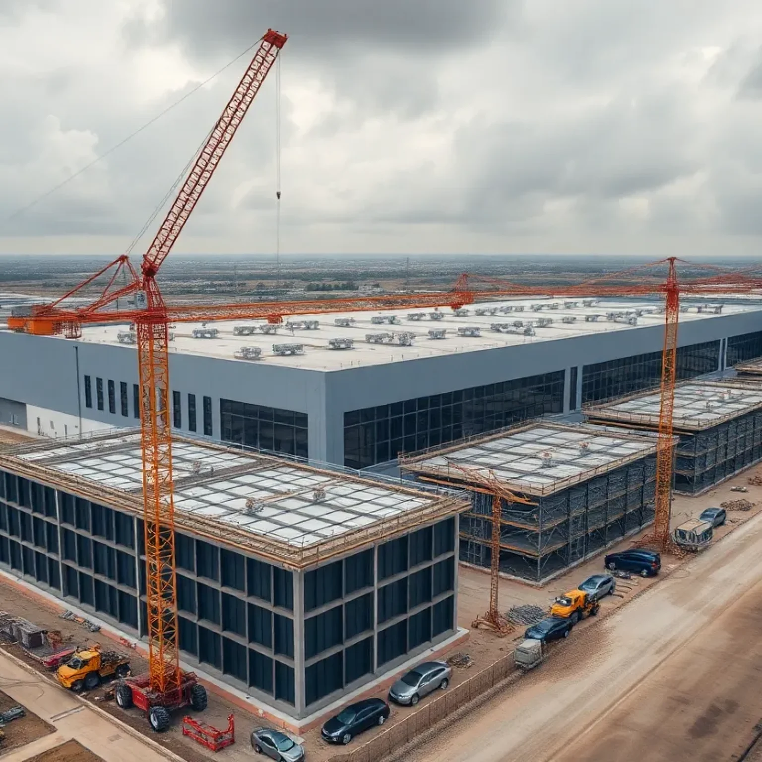 Construction site of Ford electric vehicle battery plant