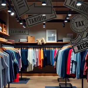 Interior of a Gap store reflecting financial strain from tariffs