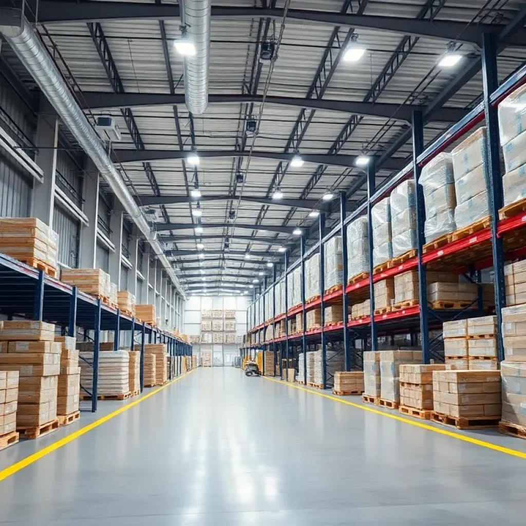 Cold storage warehouse operated by Lineage Inc.