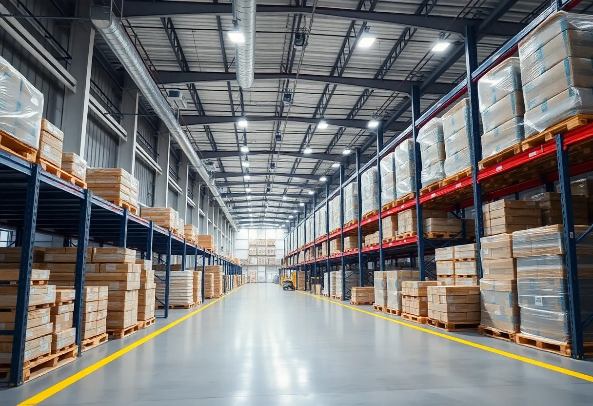 Cold storage warehouse operated by Lineage Inc.