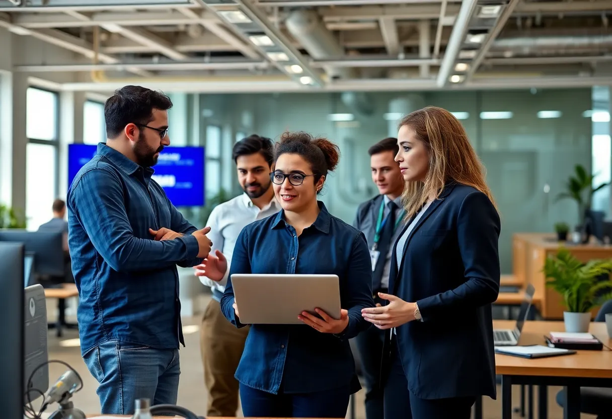 Workers participating in AI training sessions in Michigan
