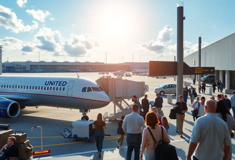 United Airlines plane at Newark Liberty International Airport