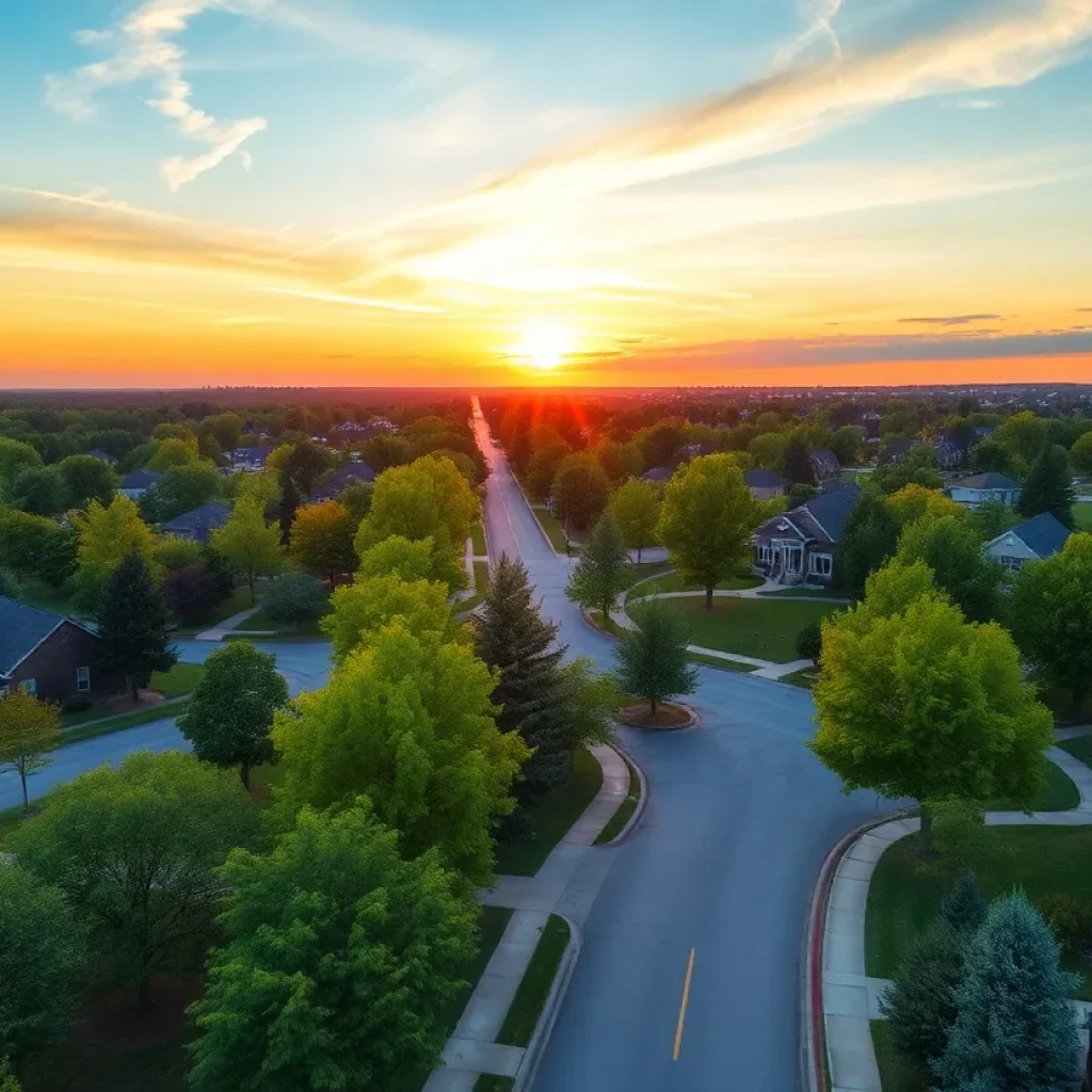 Suburban community in Michigan representing livability