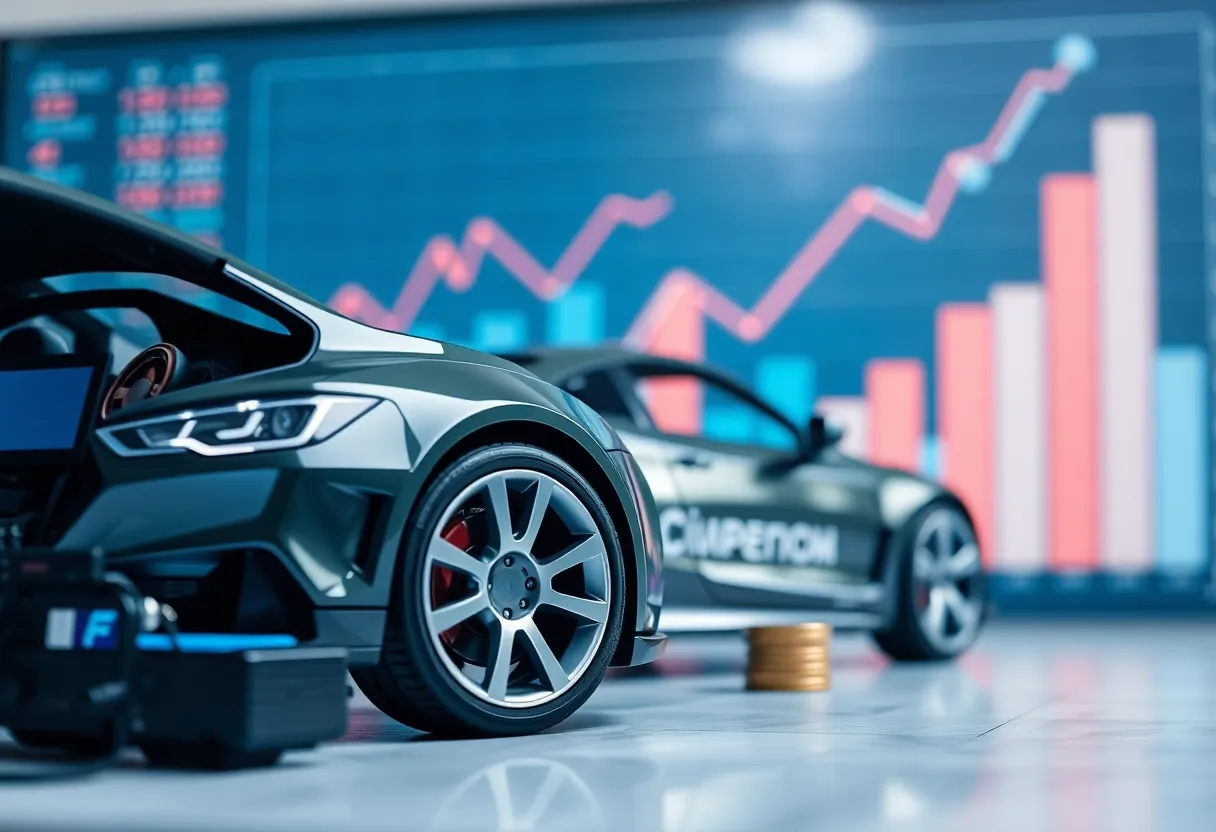 Visual representation of Stoneridge financial report and automotive technology