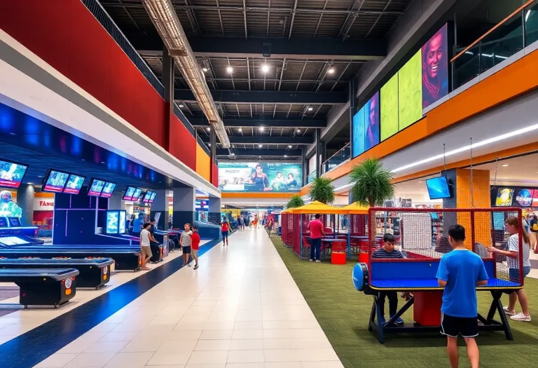 Artist's rendering of Twelve Oaks Mall redevelopment with new attractions