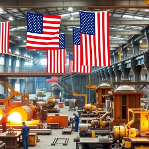 Image of a steel manufacturing facility in the U.S.