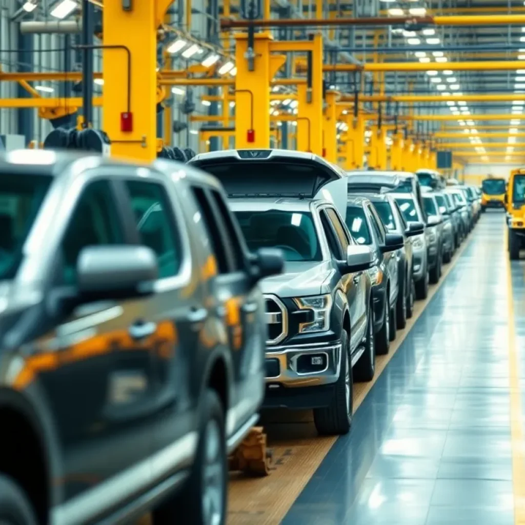 Vehicle production facility reflecting tariff impacts
