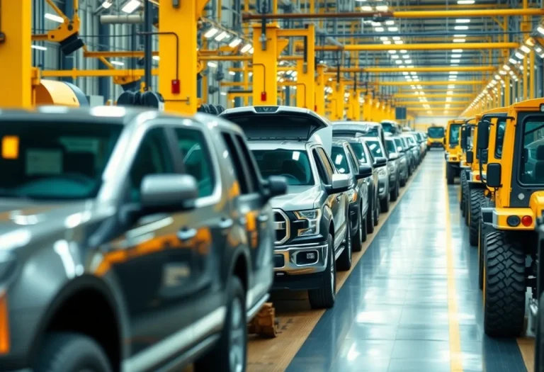 Vehicle production facility reflecting tariff impacts