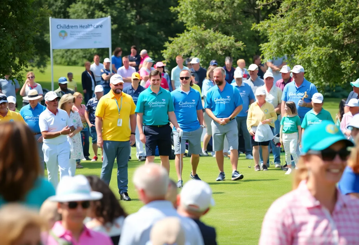 Celebrity golf charity event supporting children's healthcare