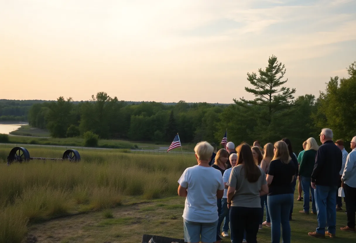A peaceful Michigan gathering promoting community vigilance