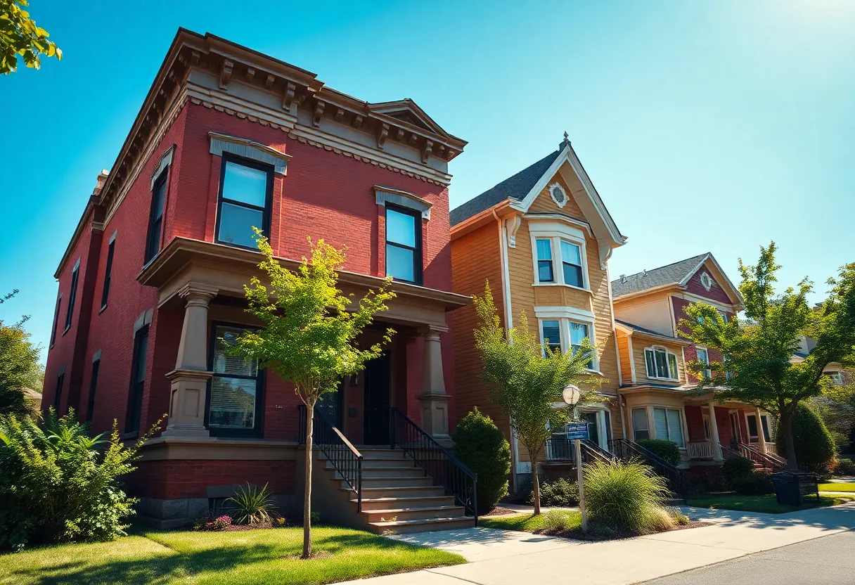Exterior view of a renovated home featured on Bargain Block in Detroit