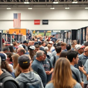 Fans at the Detroit Sports Spectacular engaging with athletes