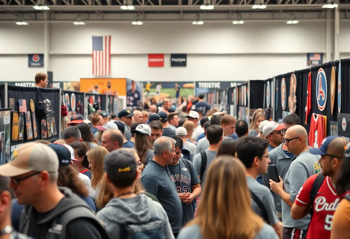 Fans at the Detroit Sports Spectacular engaging with athletes