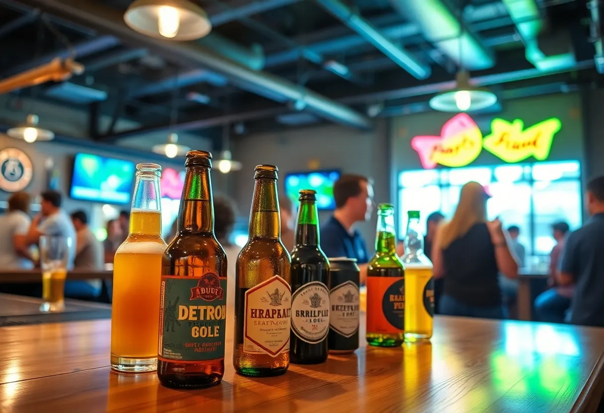 Craft beers served at Eastern Market Brewing Co. in Detroit