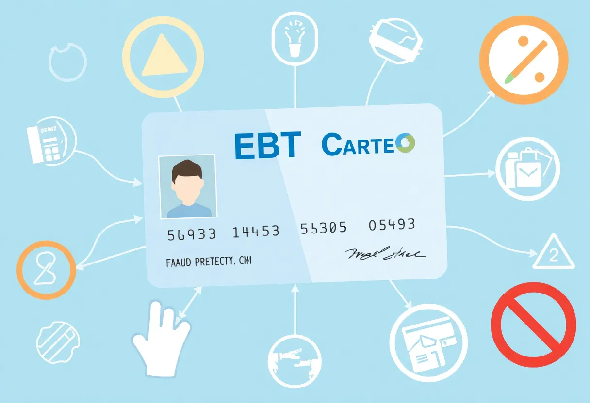 Illustration of an EBT card with added security features