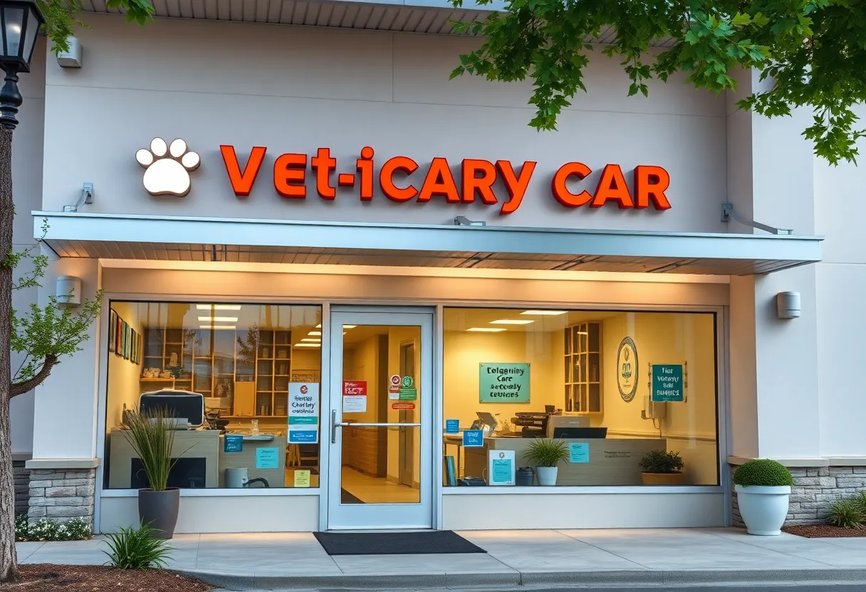Exterior view of Emergency Veterinary Care Center in Kalamazoo