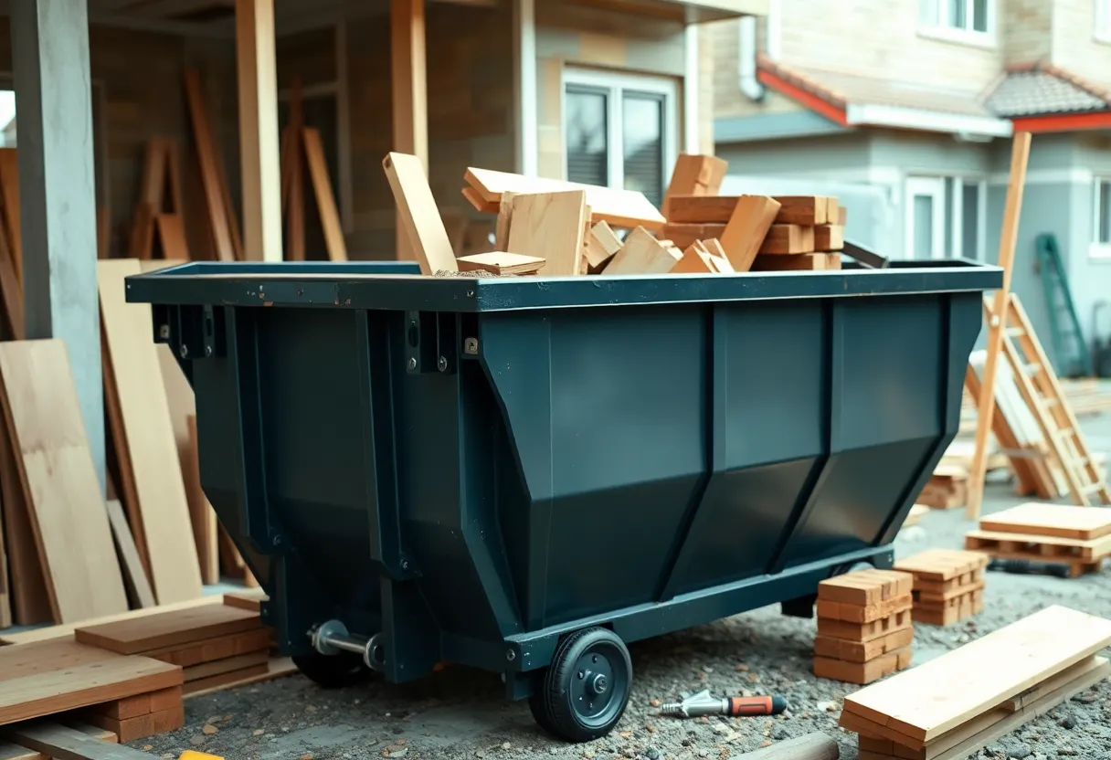 Colorful dumpsters for home renovation in Southeast Michigan