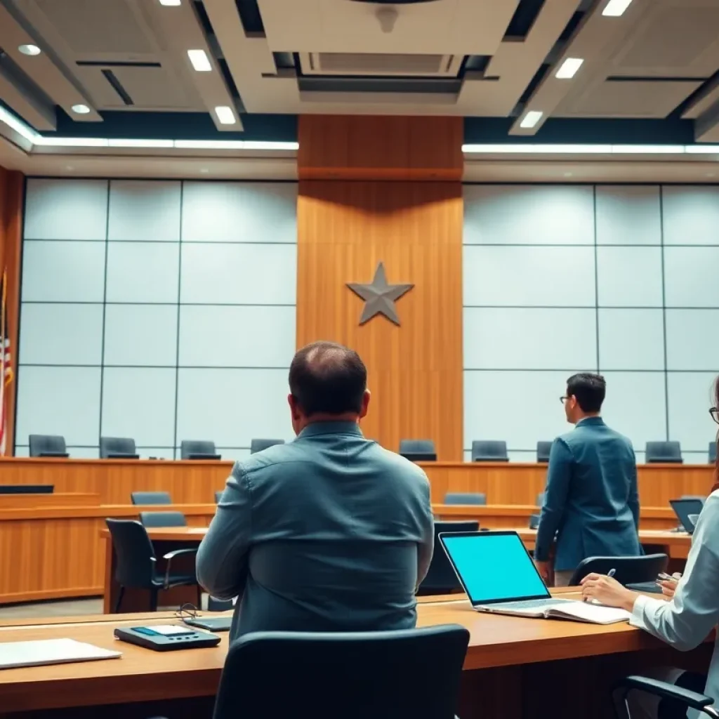 Modern courthouse with digital systems promoting recovery support