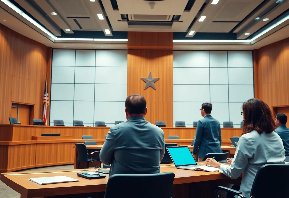 Modern courthouse with digital systems promoting recovery support