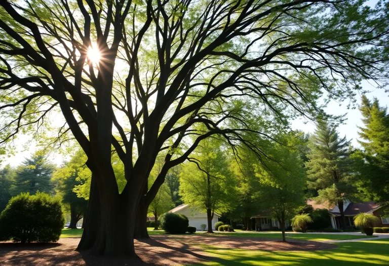 A grove of trees representing legacy and remembrance.