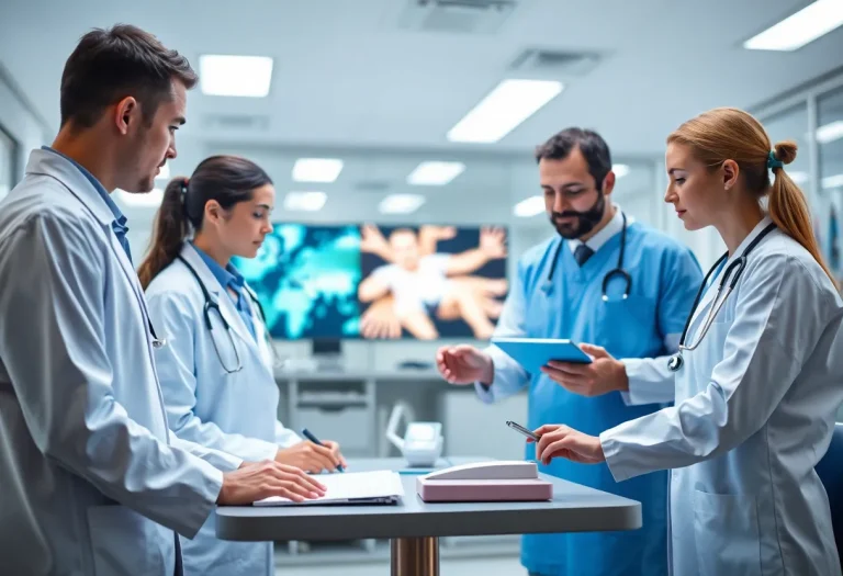 Healthcare professionals discussing value-based care strategies