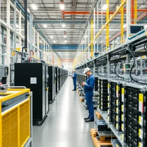 Manufacturing facility producing electric vehicle batteries in Tennessee