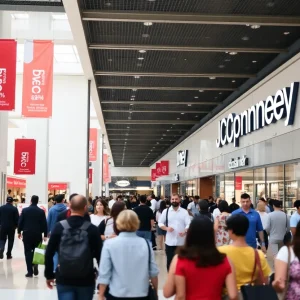 Scene of a JCPenney store in a shopping mall