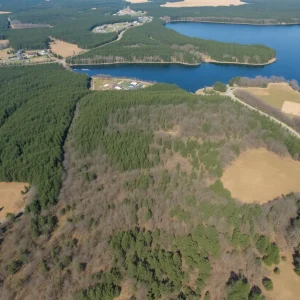 Diverse Michigan landscapes including forest, lake, and open land for auction.