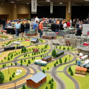 Display of model railroad layouts at the National Model Railroad Association Convention