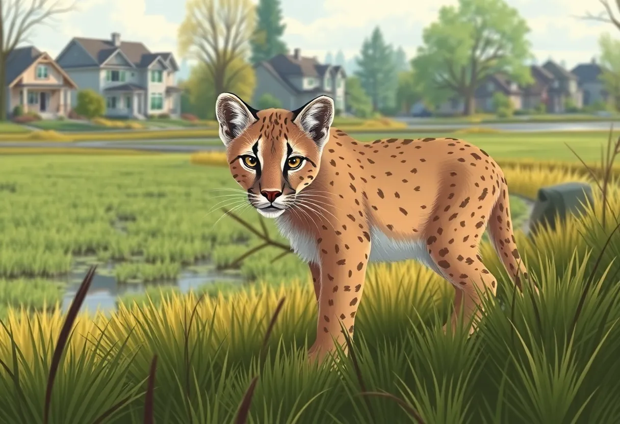 Juvenile cougar spotted in a suburban area of Novi Michigan