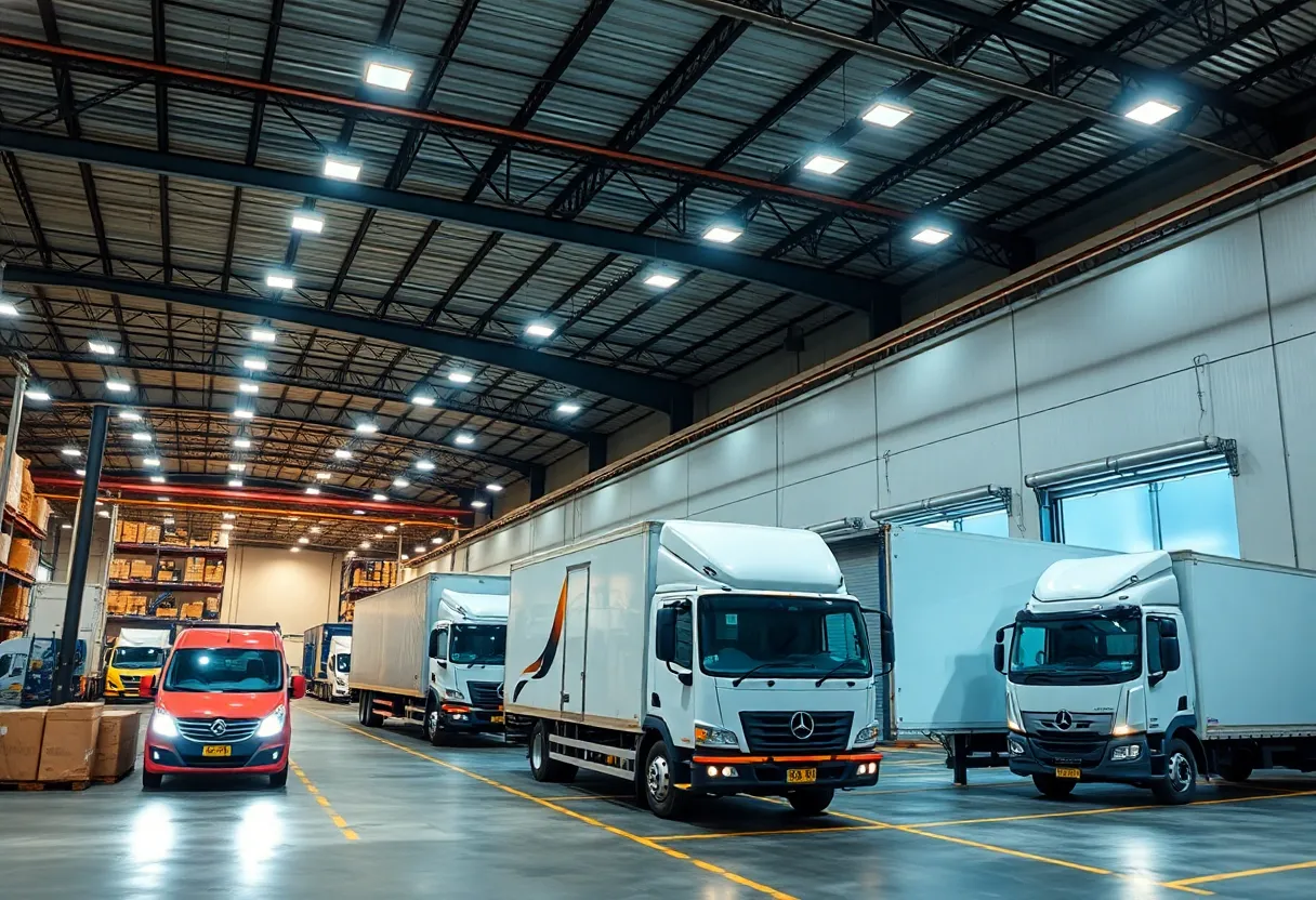 Cold storage logistics operations at Lineage warehouse