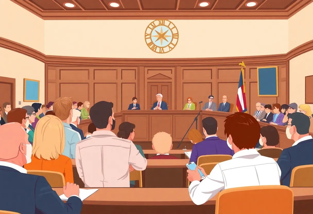 A city meeting in progress discussing local elections