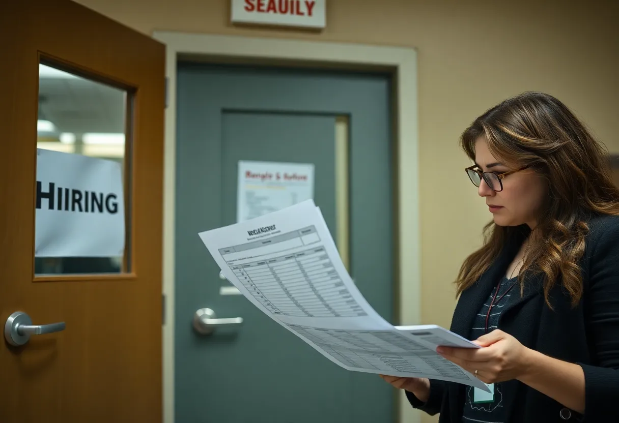 A tense school scene reflecting budget concerns and layoffs