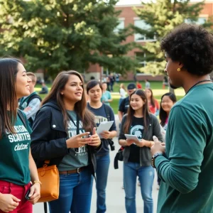 Students collaborating on NIL opportunities at Michigan State University