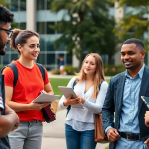 Students engaging in mentorship about NIL opportunities