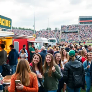 Fans enjoying the Munn Tailgate at Michigan State University