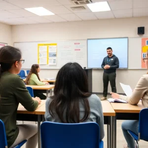 Students and educators learning about school safety measures