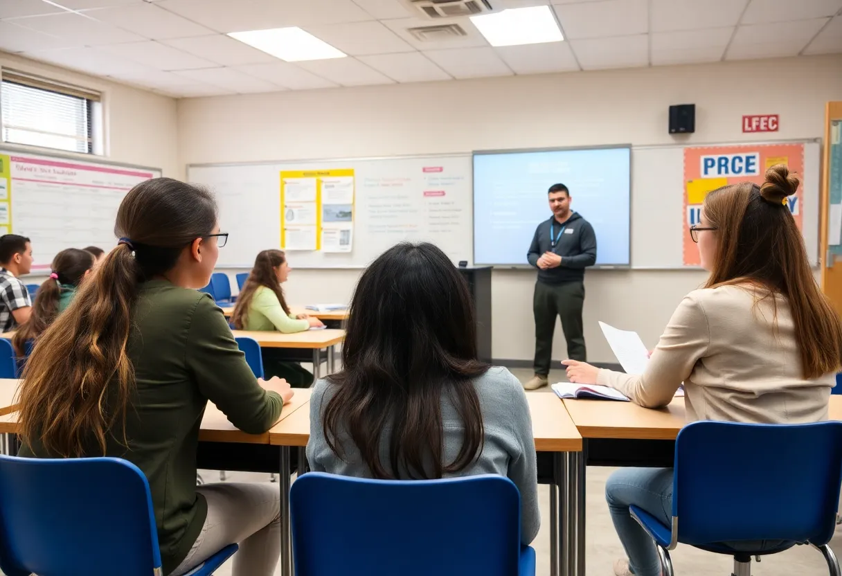 Students and educators learning about school safety measures