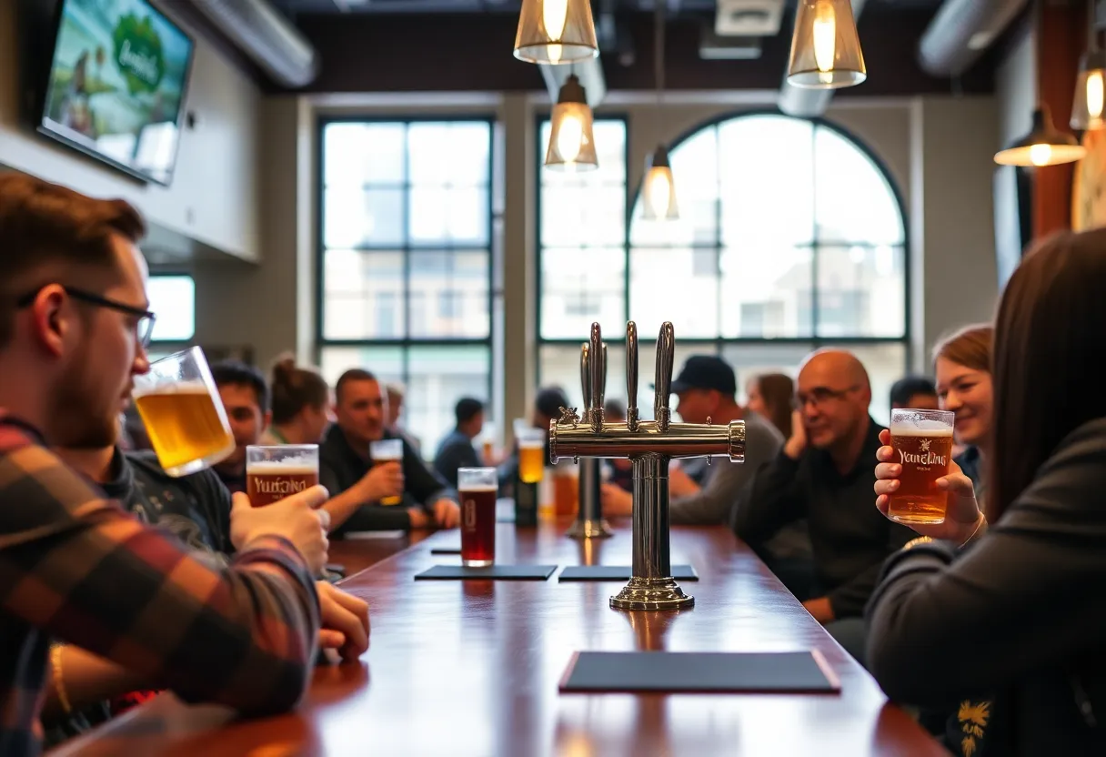 Yuengling beers on tap in a Michigan bar