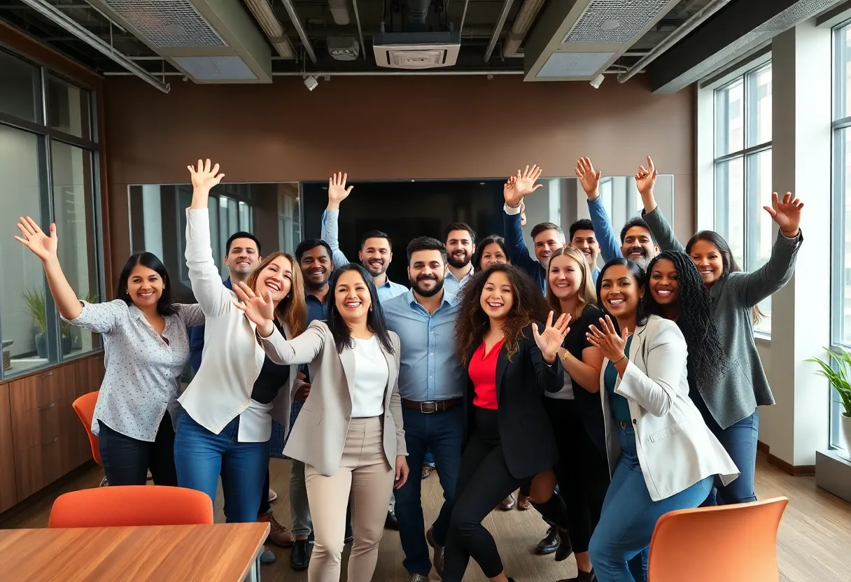 Professionals celebrating new leadership at The ADVERTISING Club of New York