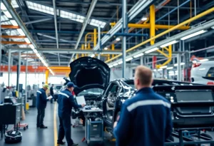 Exterior view of Akebono Brake Corporation facility in Farmington Hills