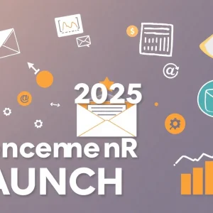 Visual representation of Brevo's 2025 Marketing Benchmark Report launch.