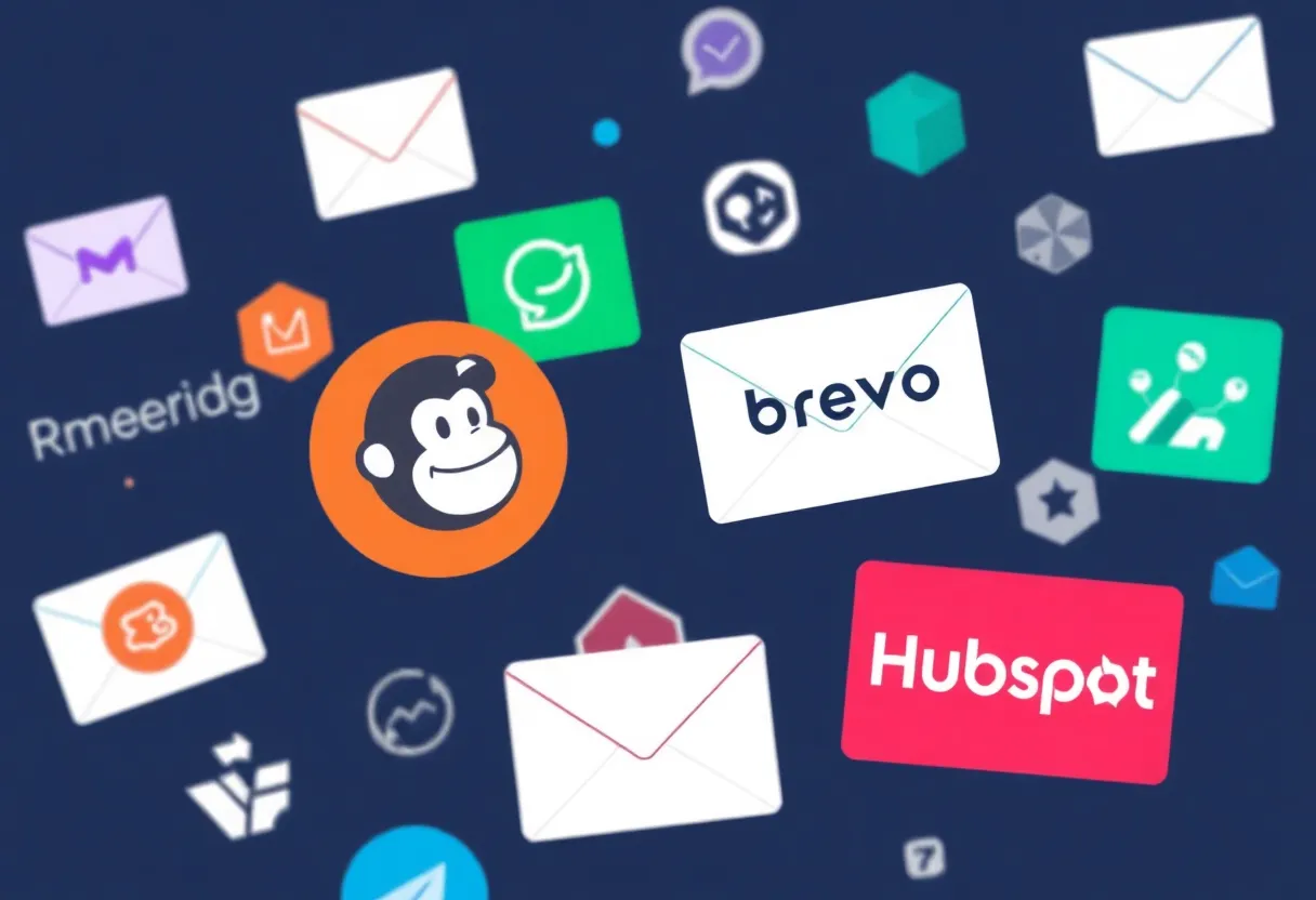 Overview of top email marketing platforms including Brevo, Mailchimp, and HubSpot