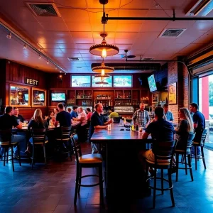 Interior of the renovated Kale's Korner Bar with modern decor