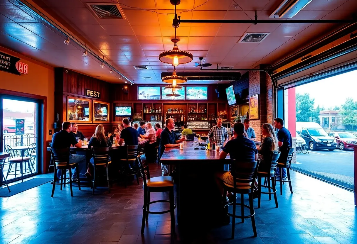 Interior of the renovated Kale's Korner Bar with modern decor