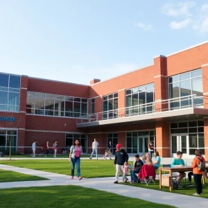 Students at a Michigan high school engaged in various educational activities