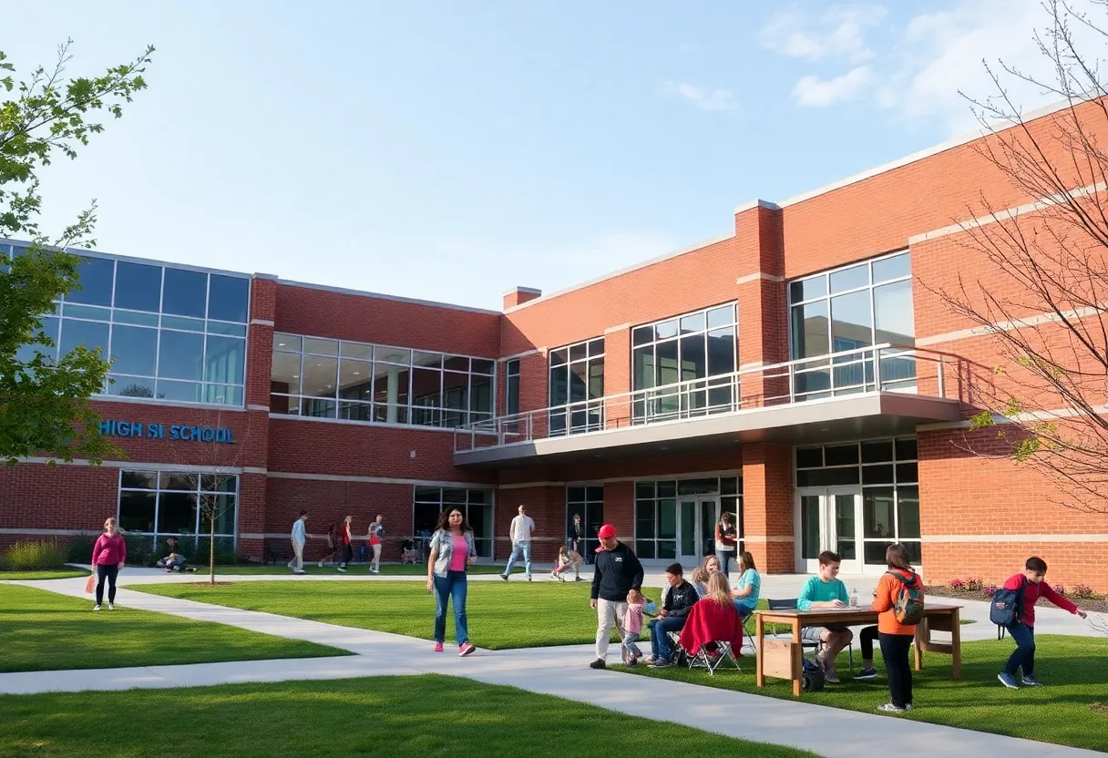 Students at a Michigan high school engaged in various educational activities