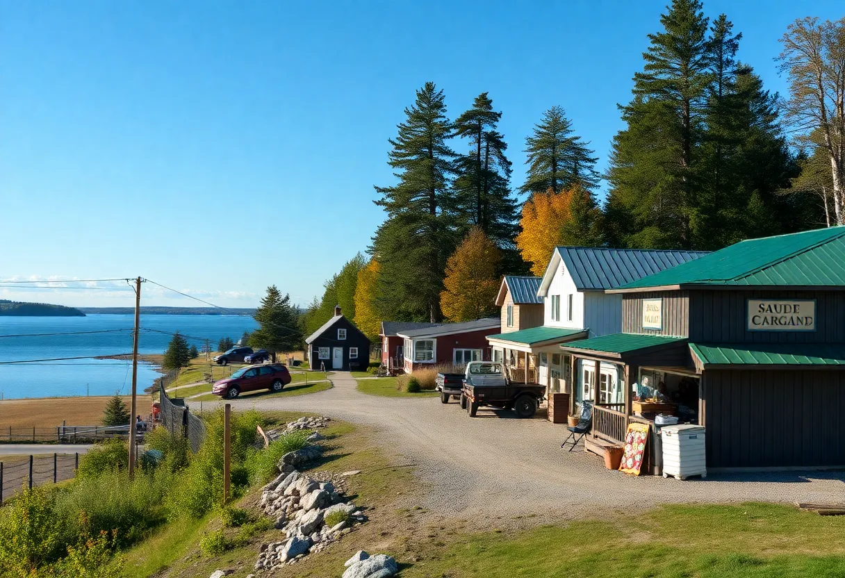 A scenic view of northern Michigan featuring local businesses and community engagement.